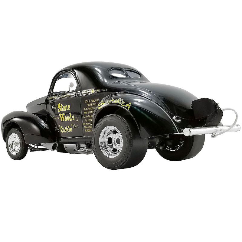 1941 Willys Gasser Stone Woods "Cookie" Black Limited Edition to 546 pieces Worldwide 1/18 Diecast Model Car by ACME