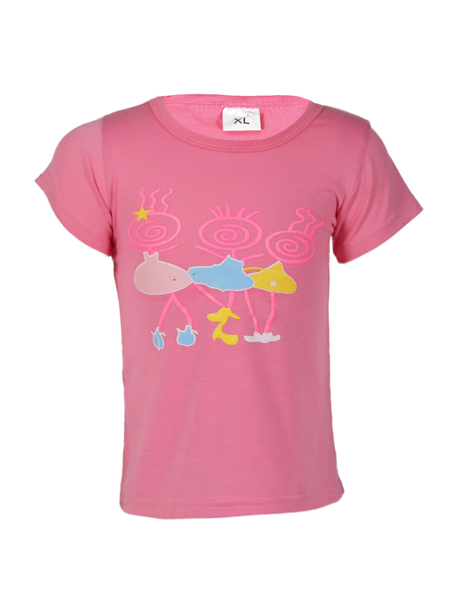 Passion Petals Kids Pink Cotton Printed Top