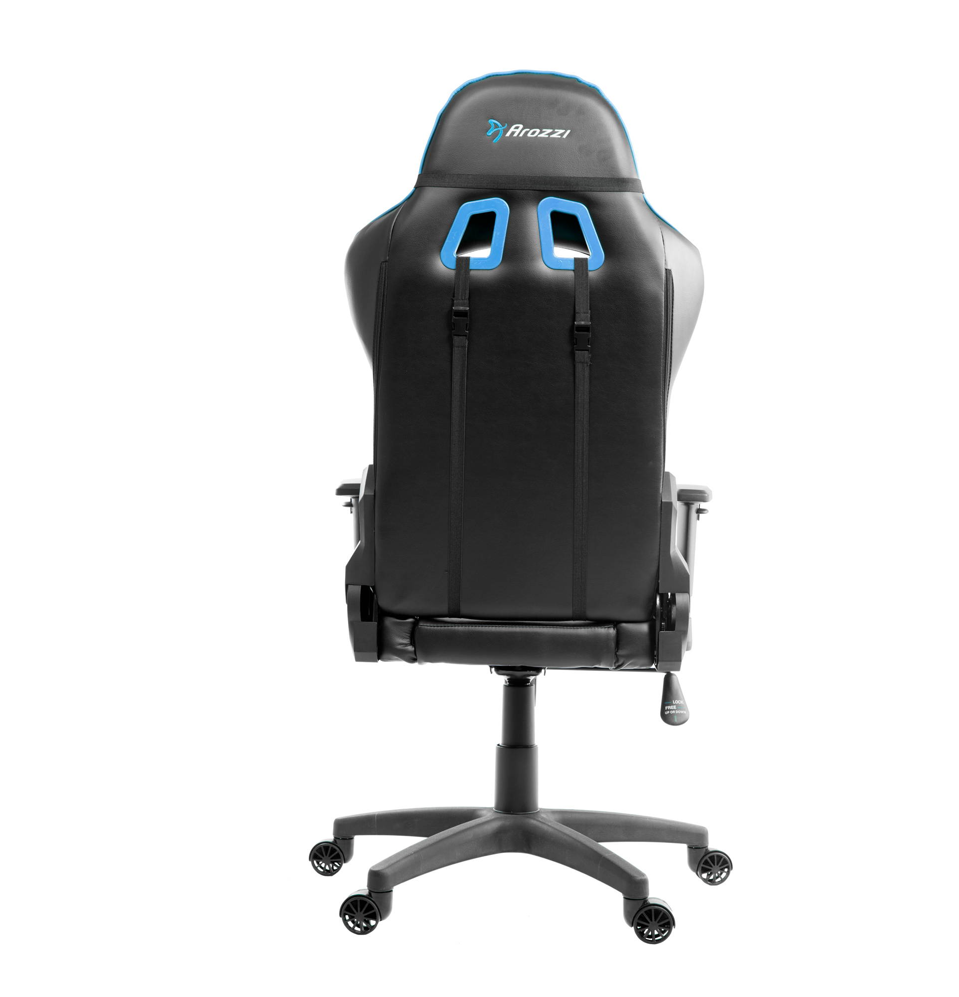 Arozzi Forte Gaming Chair Blue - Cold Cured Foam, Adjustable Head + Back Pillow