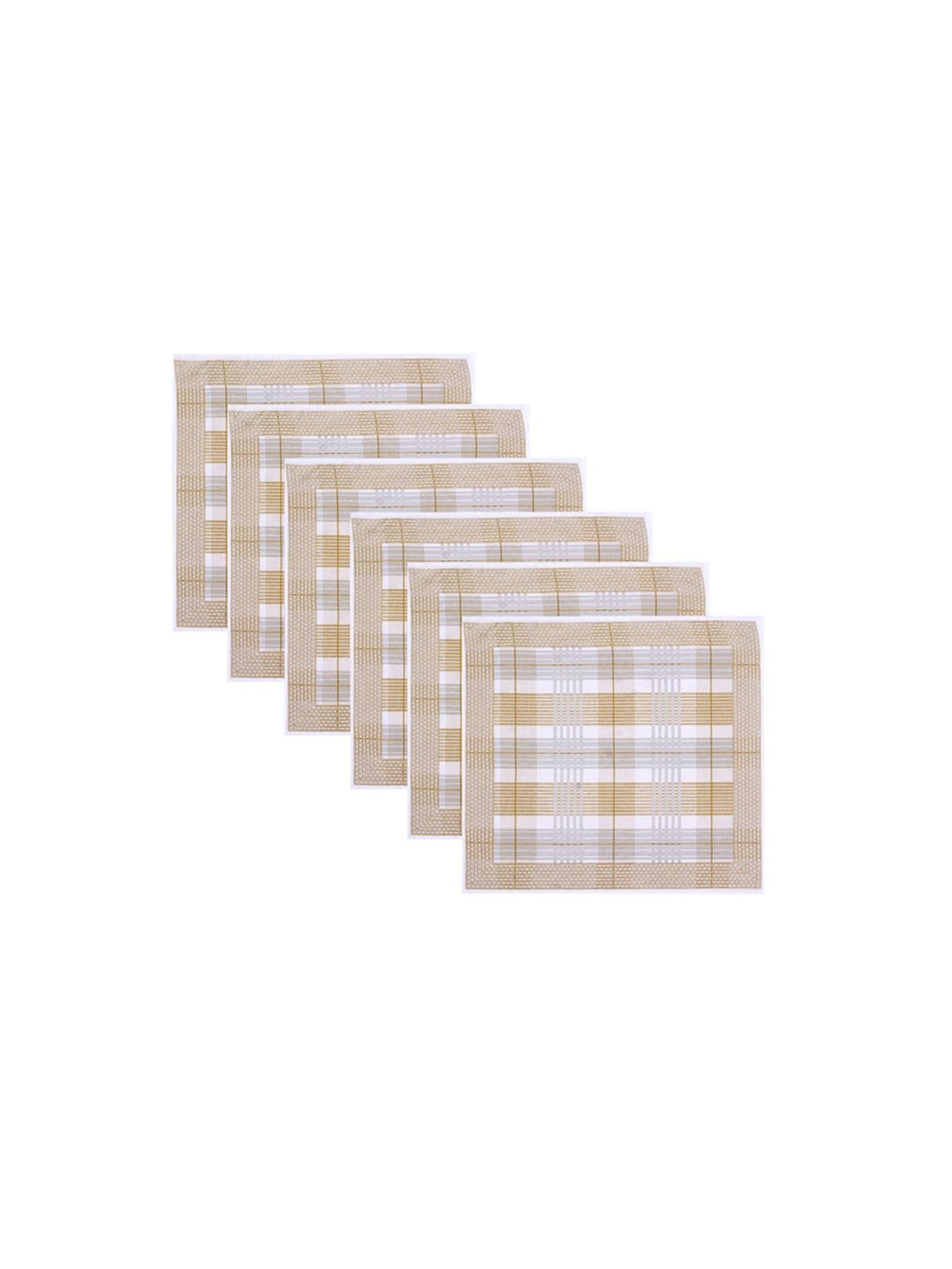 Romee Beige Cotton Checks Table Linen Sets