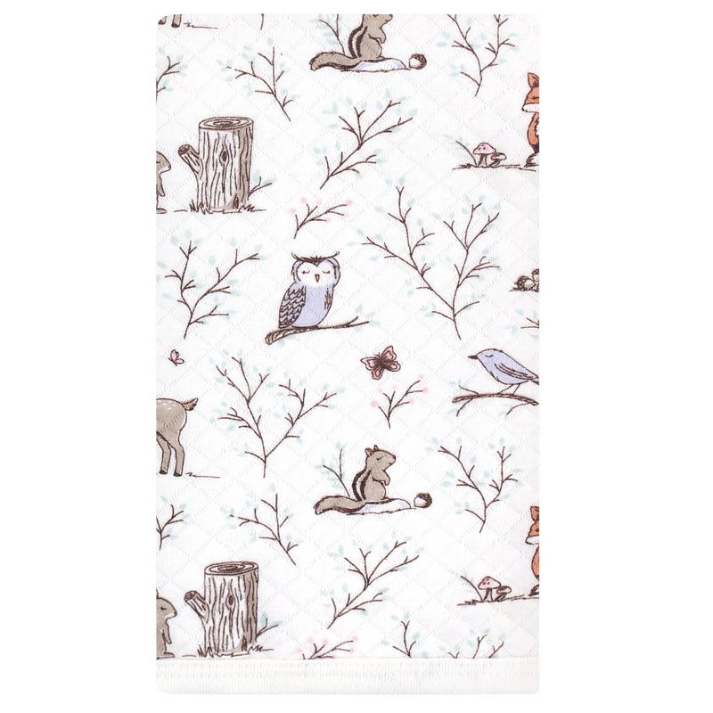 Hudson Baby Infant Girl Quilted Burp Cloths 10pk, Enchanted Forest, One Size