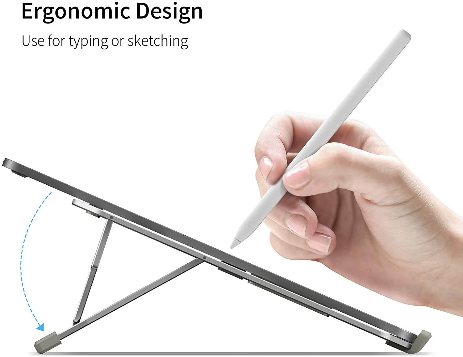Laptop Stand for Desk - Adjustable Aluminum Drawing Tablet Stand Laptop Riser Portable Tablet Holder Stand Compatible with MacBook Air Pro, ipad Pro HP, Dell, Lenovo More 10-17" Laptops
