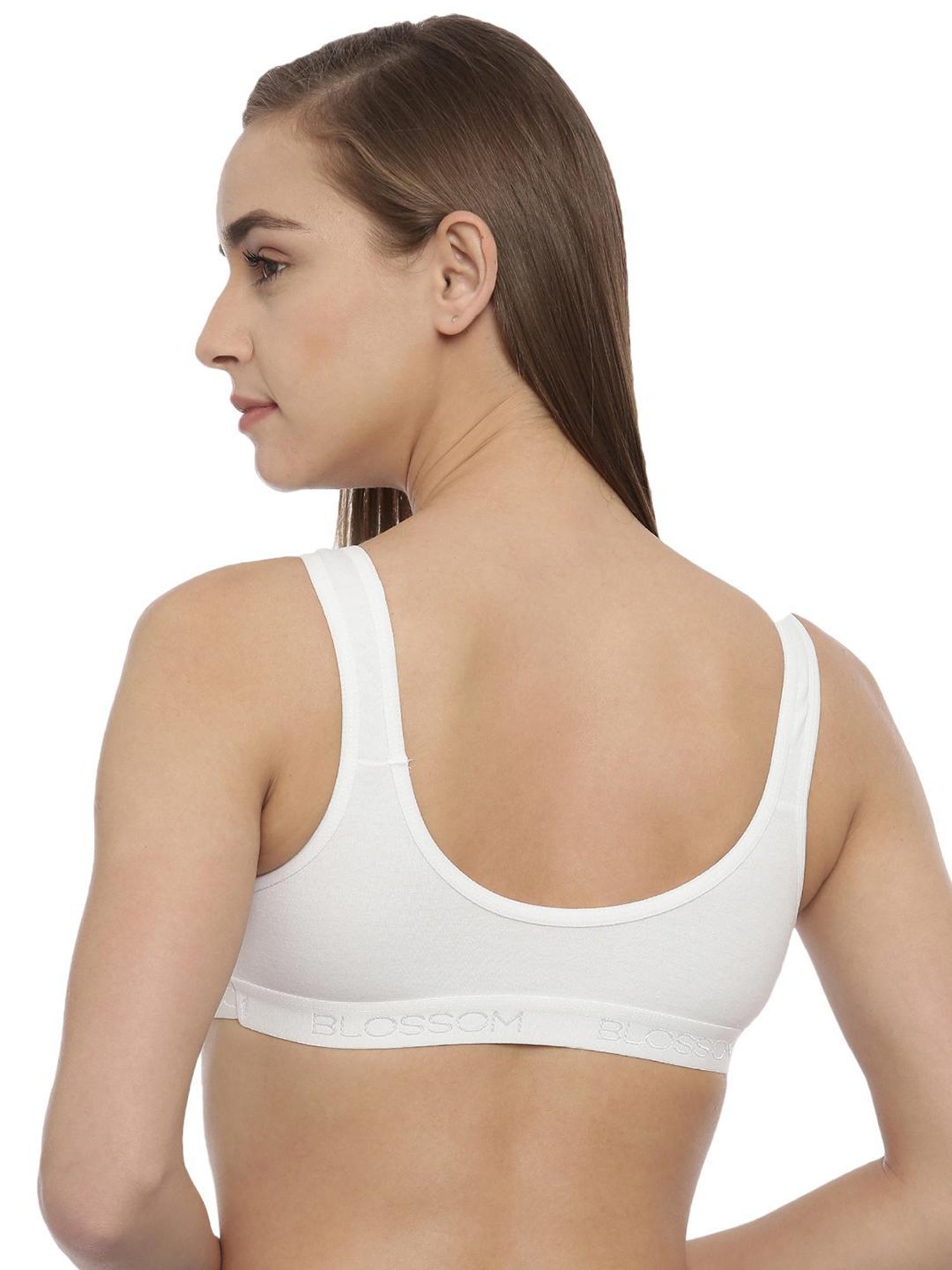 BLOSSOM White Full Coverage Sports Bra