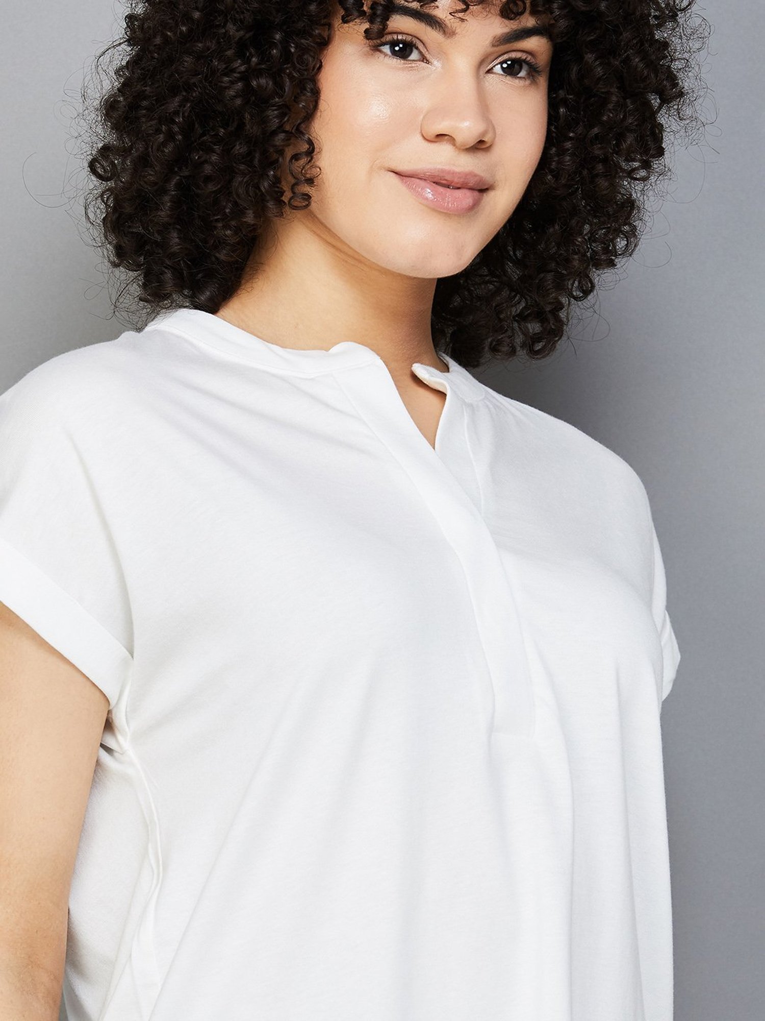 Fame Forever by Lifestyle White Regular Fit Top