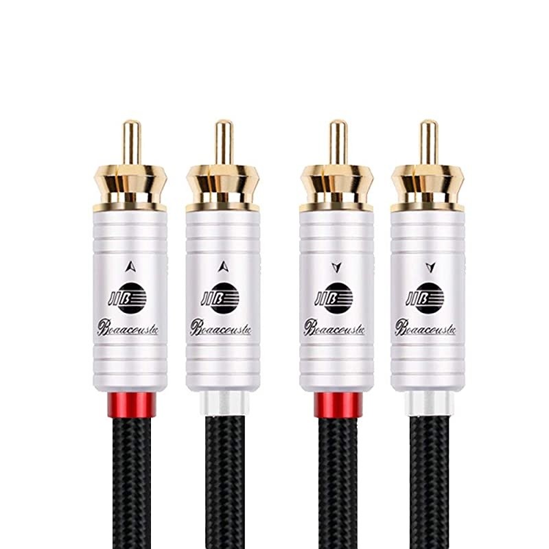 JIB  4N OFC HiFi 2RCA Male to 2RCA Male Audio Cable 65ft