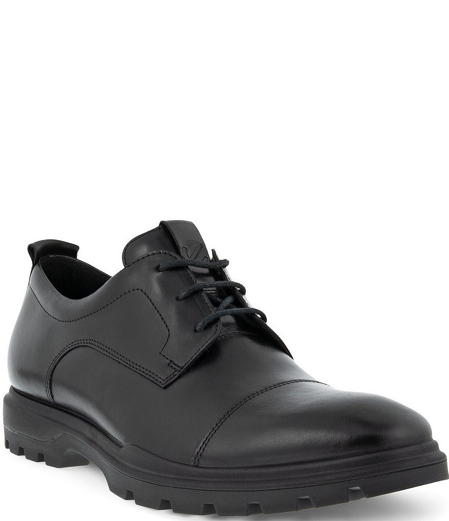 ECCO Men's Citytray Avant Cap Toe Leather Lace-Up Oxfords