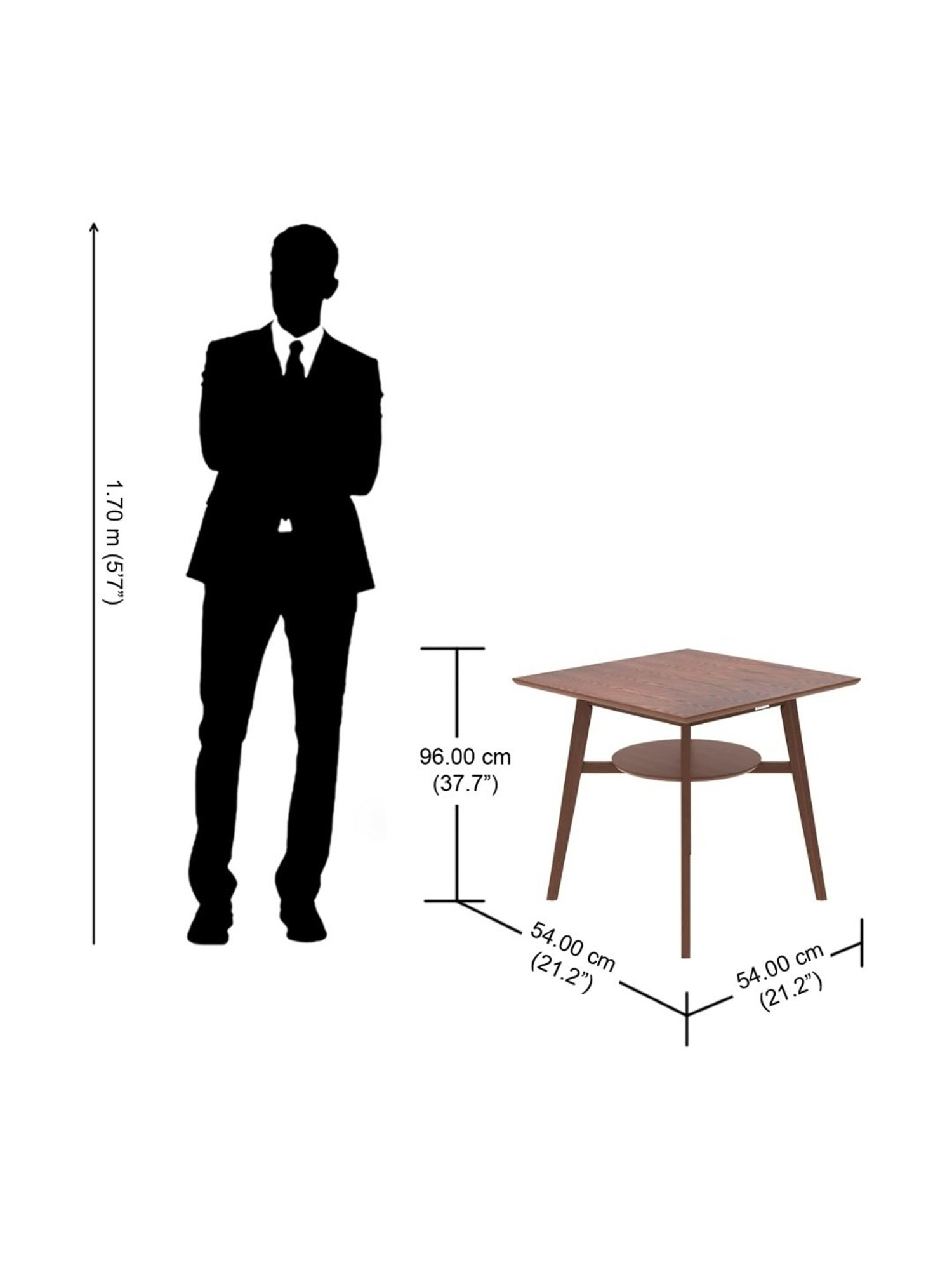 Ikiriya Kassel Solid Brown Wood Wine Rack Teak Finish