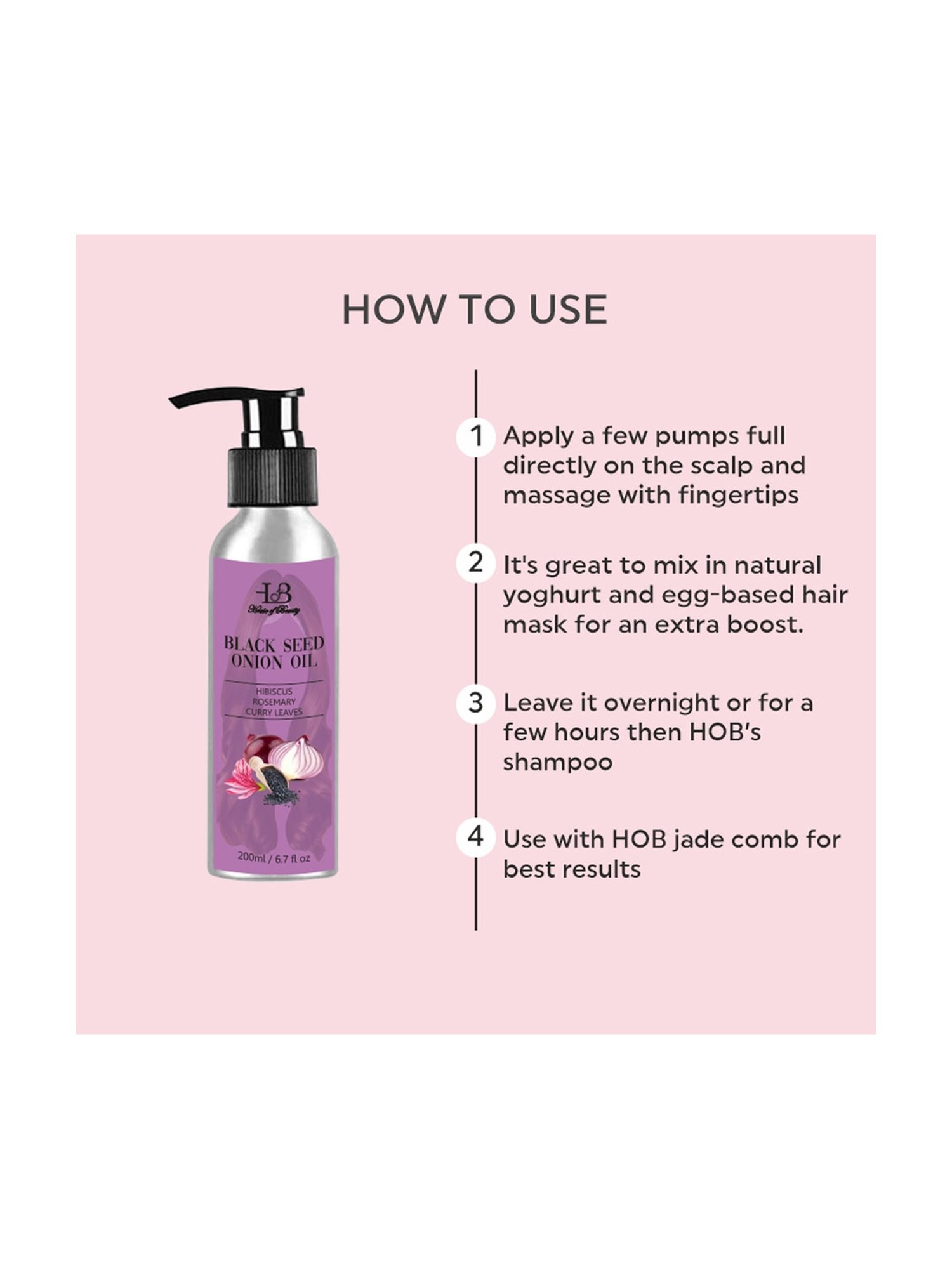 House of Beauty Black Seed Onion Oil - 200 ml