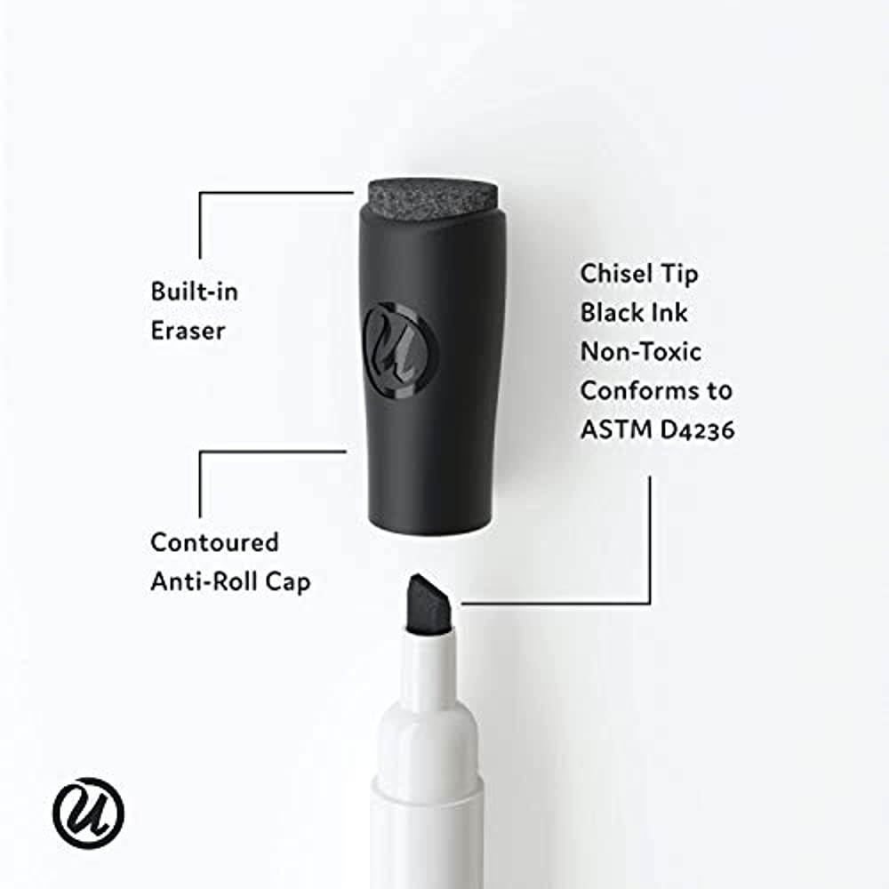 Magnetic Dry Erase Calendar with Decor Frame 30 x 20 White Surface and Frame 2075U0001
