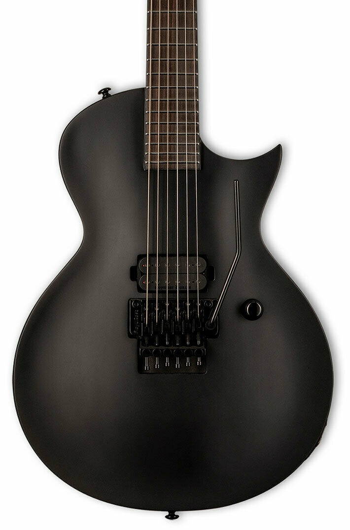 LTD Eclipse Black Metal Electric Guitar in Black Satin with Floyd Rose
