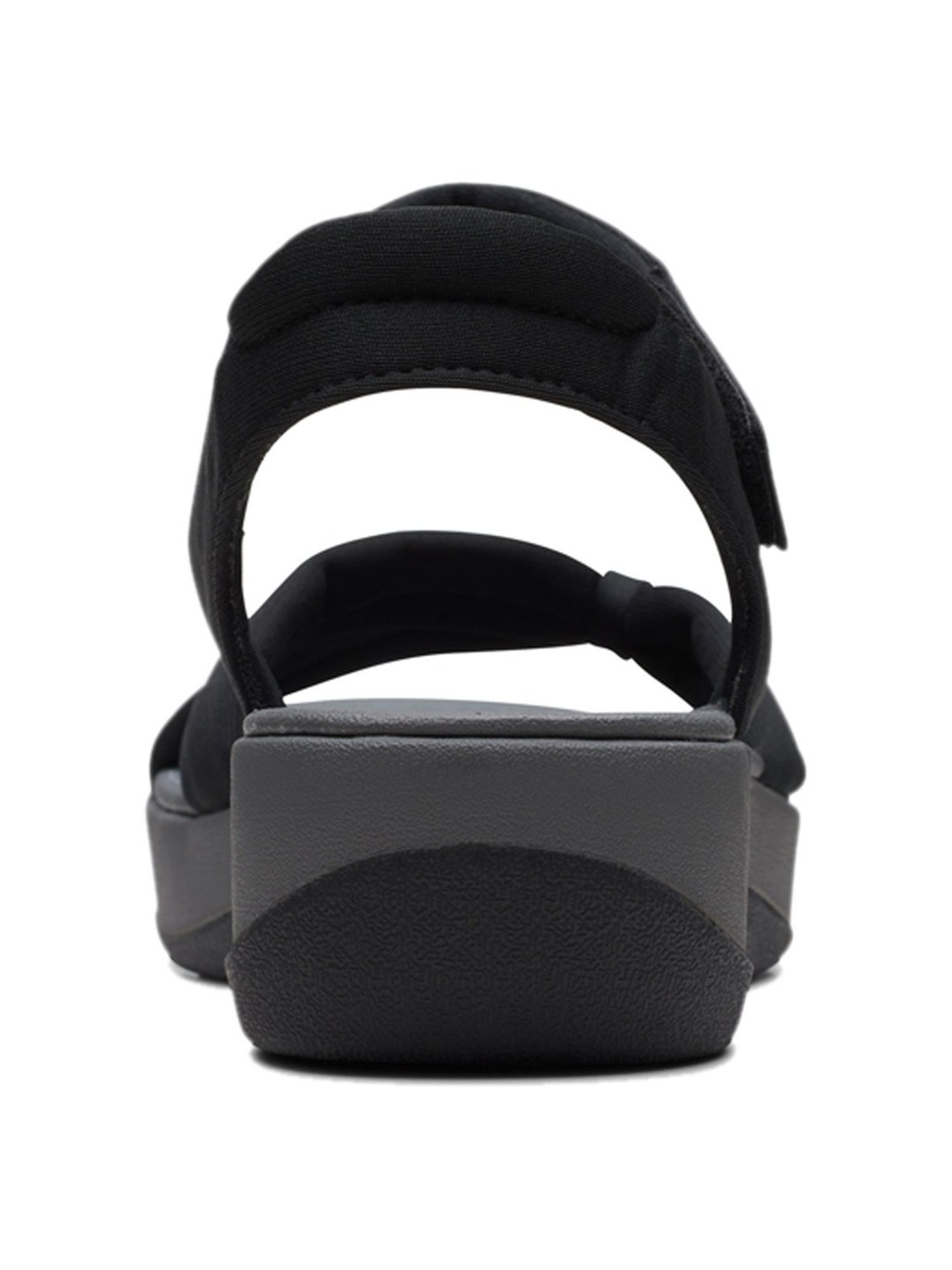 Clarks Women's Arla Shore Black Ankle Strap Wedges