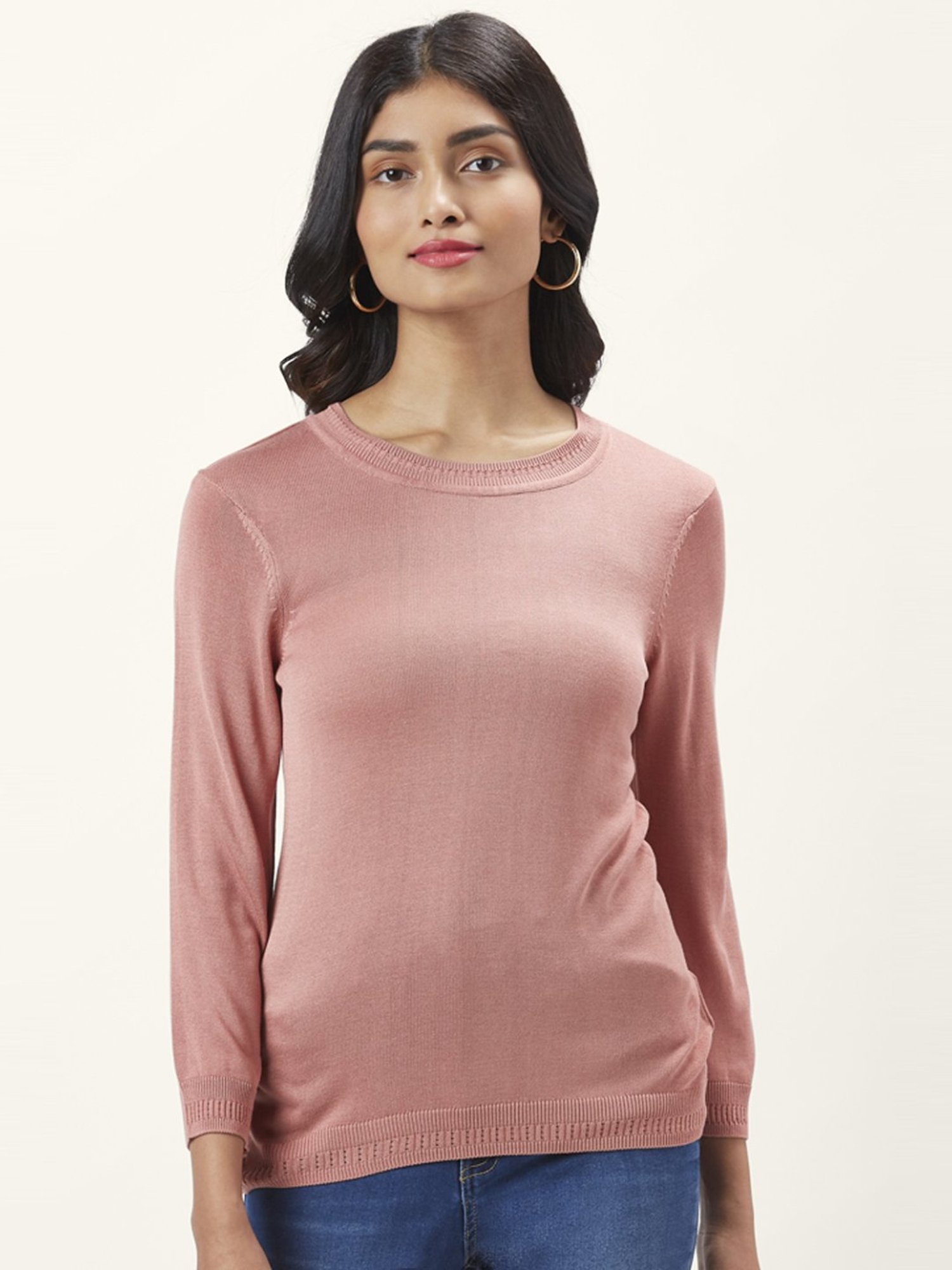 Honey by Pantaloons Pink Regular Fit Sweater