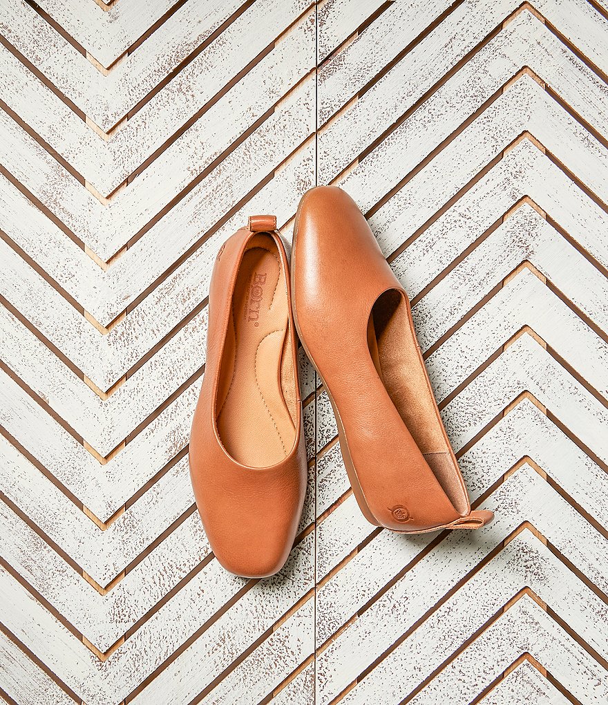 Born Beca Leather Slip-On Flats