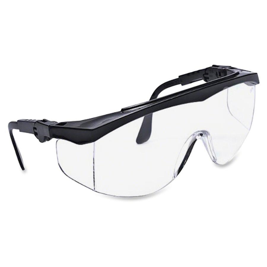 Tomahawk Protective Eyewear, Clear Lens, Scratch-Resistant, Black Frame, Nylon
