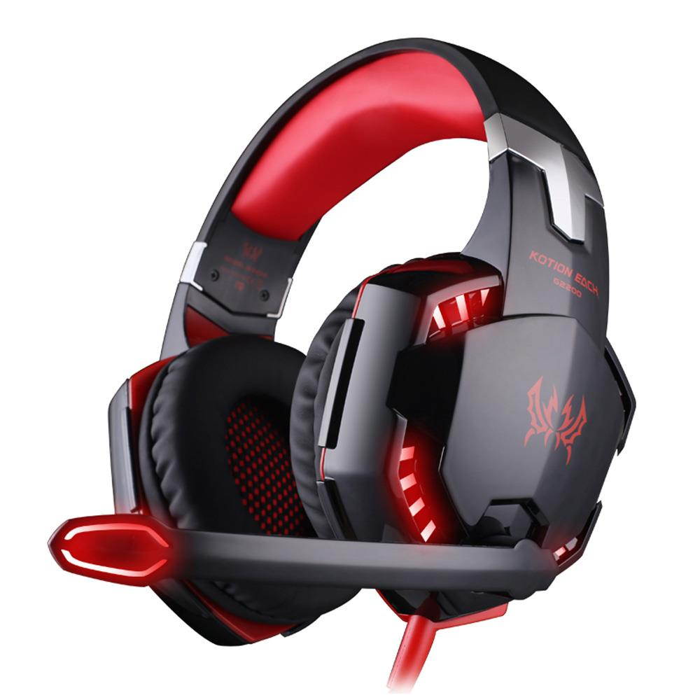 G2200 USB 7.1 Surround Sound Vibration Game Gaming Headphone Computer Headset Earphone Headband with Microphone LED Light