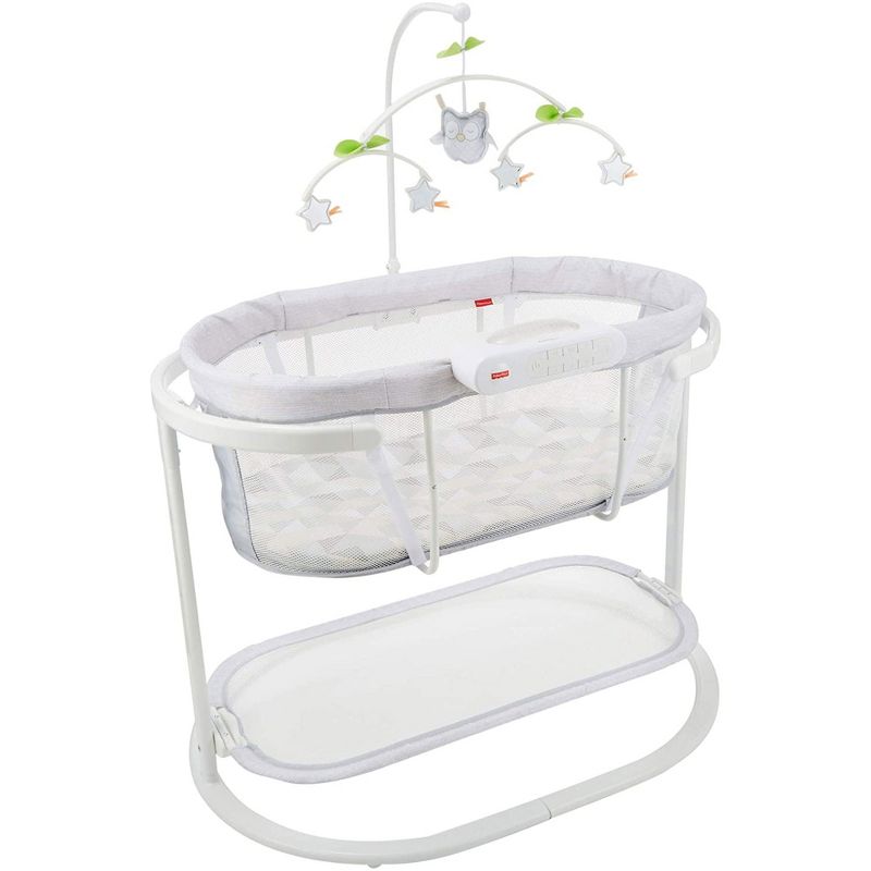 Simmons Kids' Silent Auto Gliding Deluxe Bassinet - Embossed Paisley