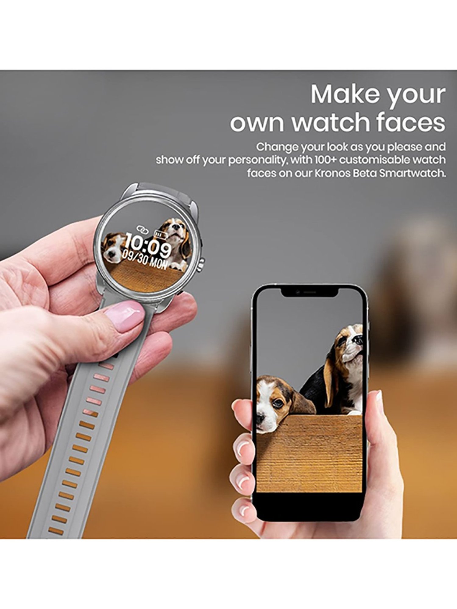 Portronics KRONOS BETA POR-1326 Smartwatch (Rose Gold)