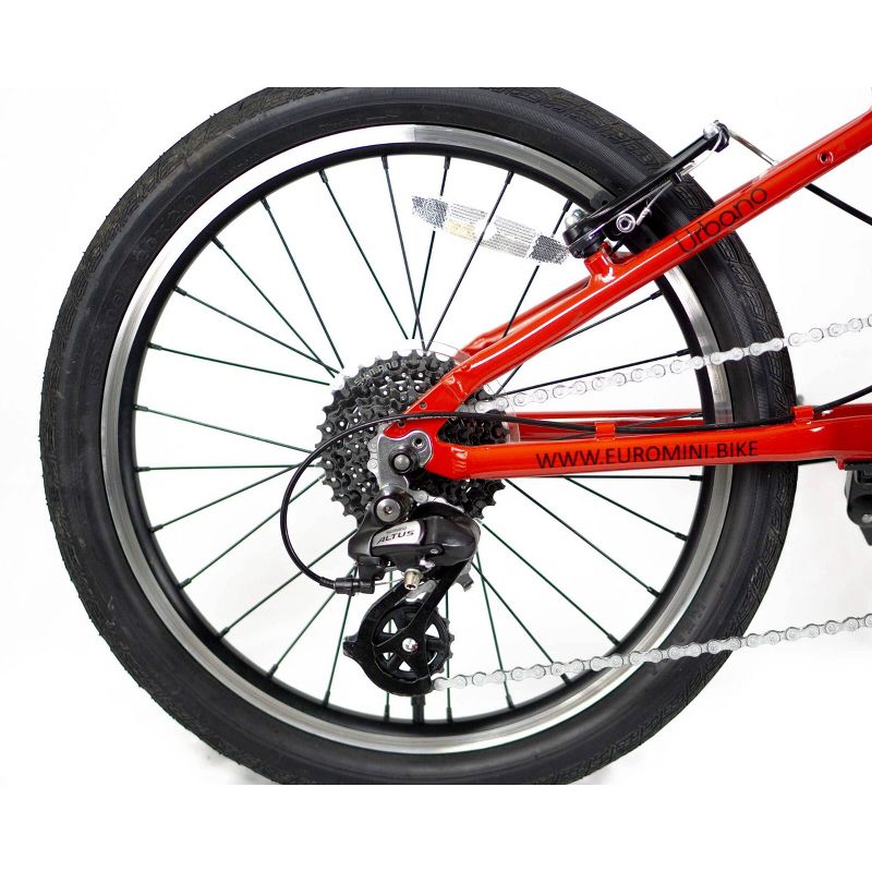 ZiZZO Urbano 8-Speed Aluminum 20" Folding Bike - Red