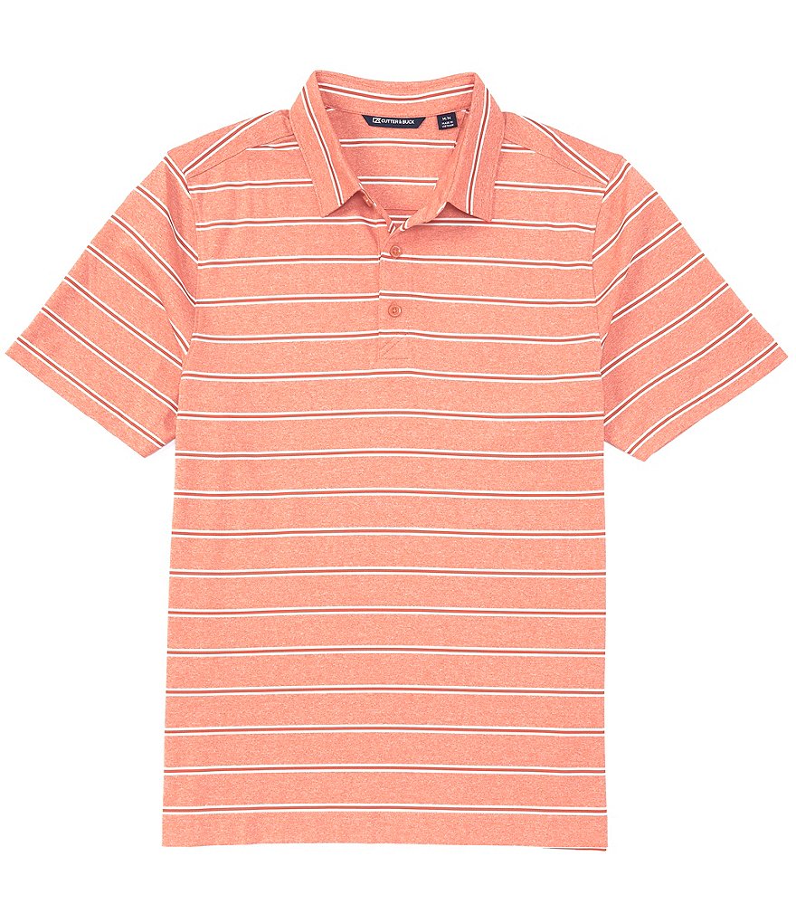 Cutter & Buck Forge Heather Stripe CB DryTec Short-Sleeve Polo