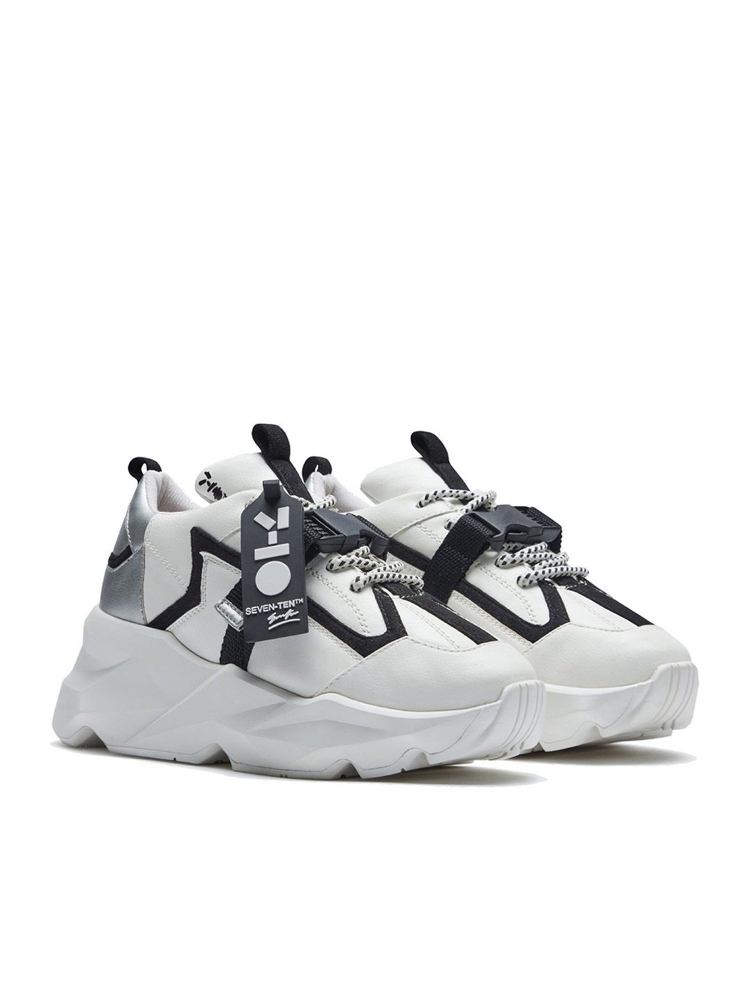 7-10 Women's White & Silver Elevate Street Sneakers