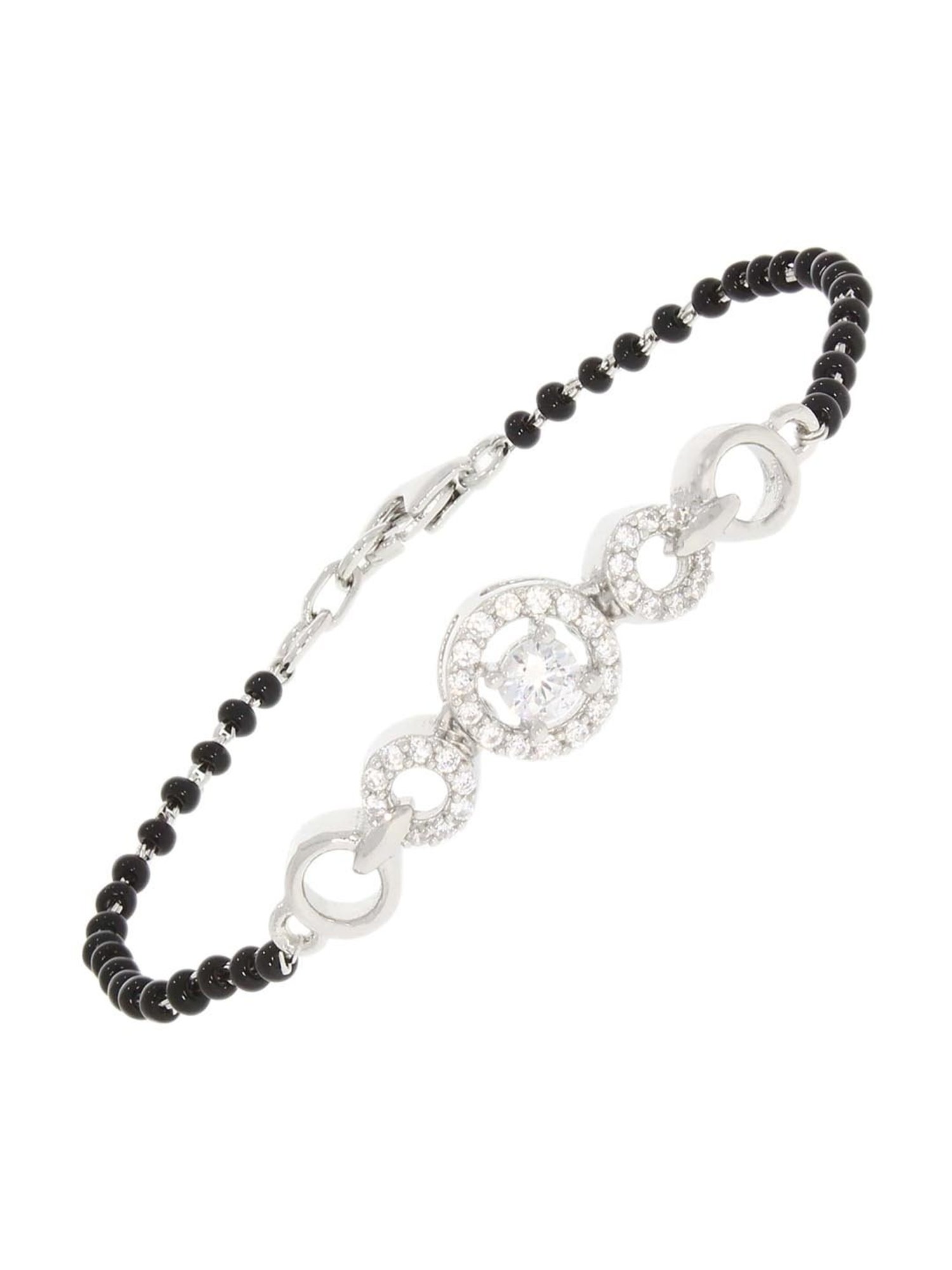 Anayra 92.5 Sterling Silver Mangalsutra Bracelet for Women