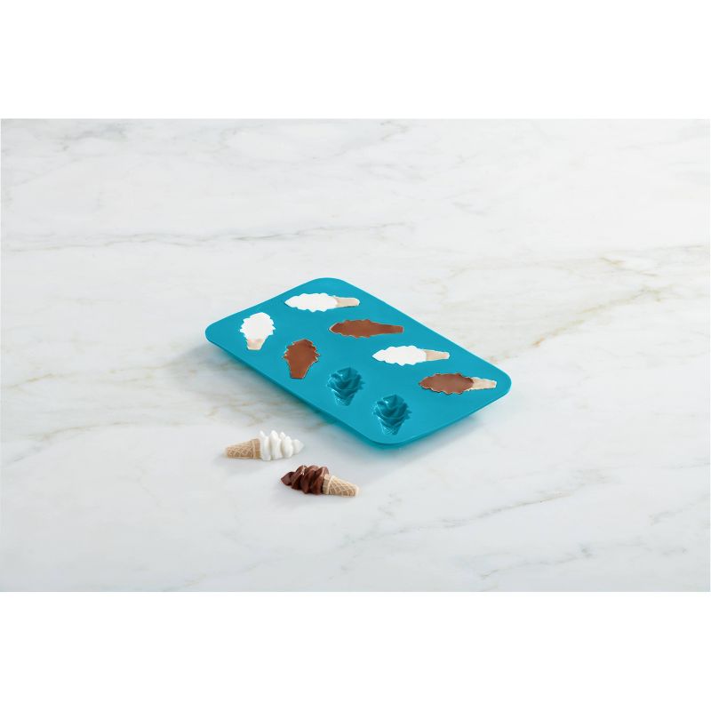 Trudeau 2pk Ice Cream Cone Choclate Molds Tropical Blue