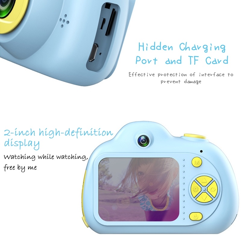 2.0 Mega Pixel 2.0 inch TFT Screen Silicone Shockproof Digital SLR Camera for Children