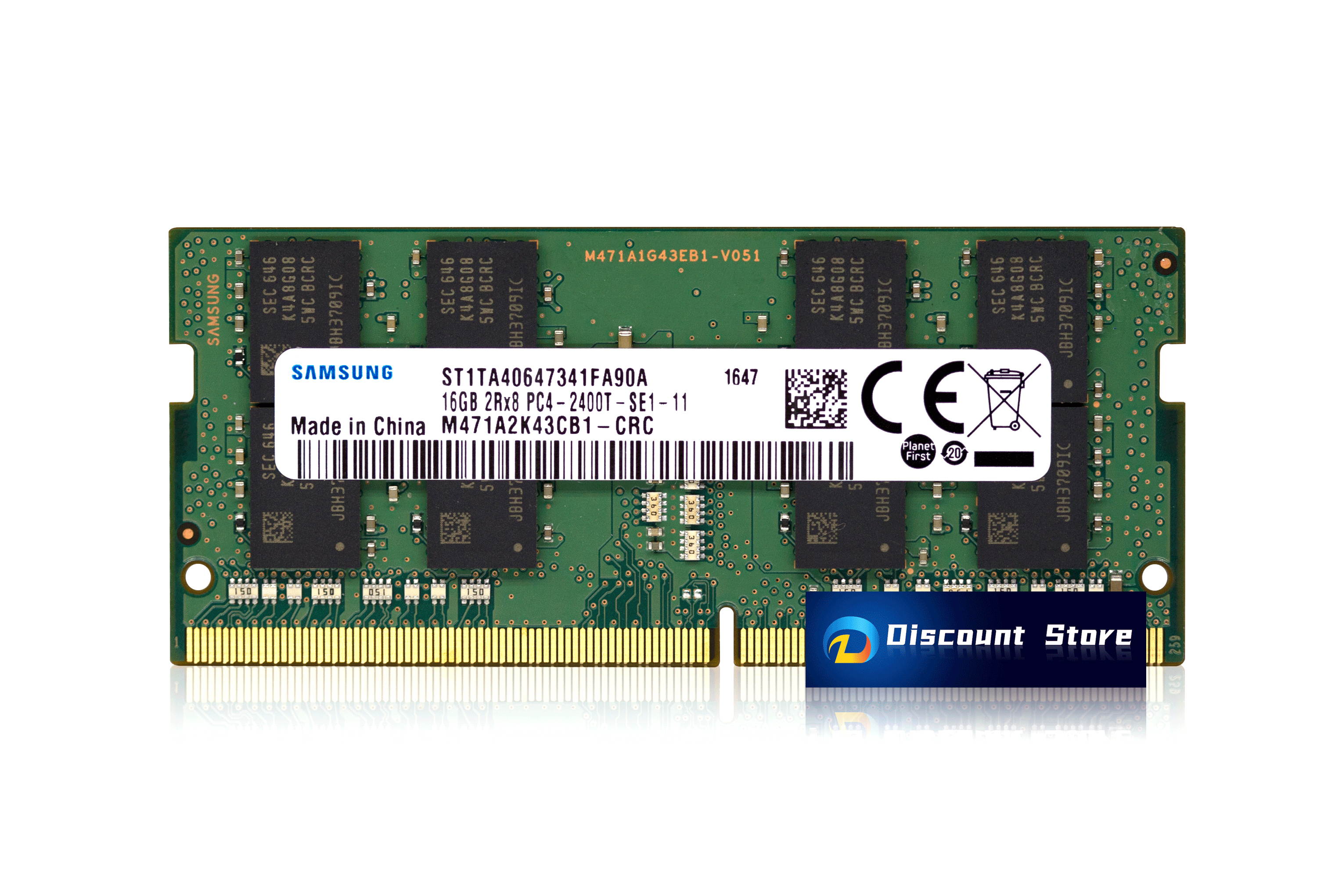 M471A2K43CB1-CRC SAMSUNG 16GB DDR4 2400 SODIMM 2Rx8 CL17 PC4-19200 1.2V 260-PIN Notebook/Laptop Memory