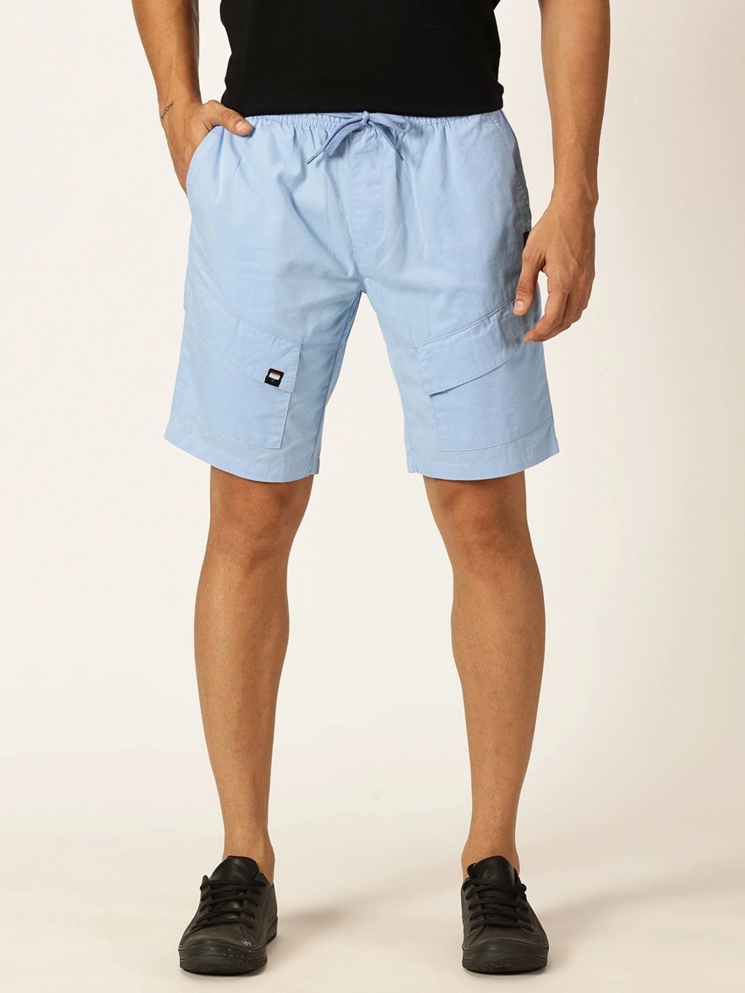 Thomas Scott Sky Blue Regular Fit Shorts