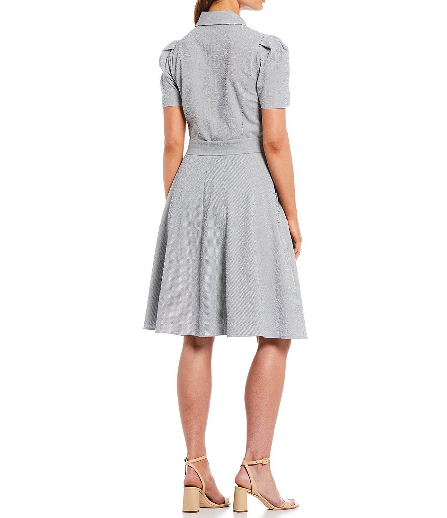 Preston & York Shawna Button Down Stretch Seersucker Dress