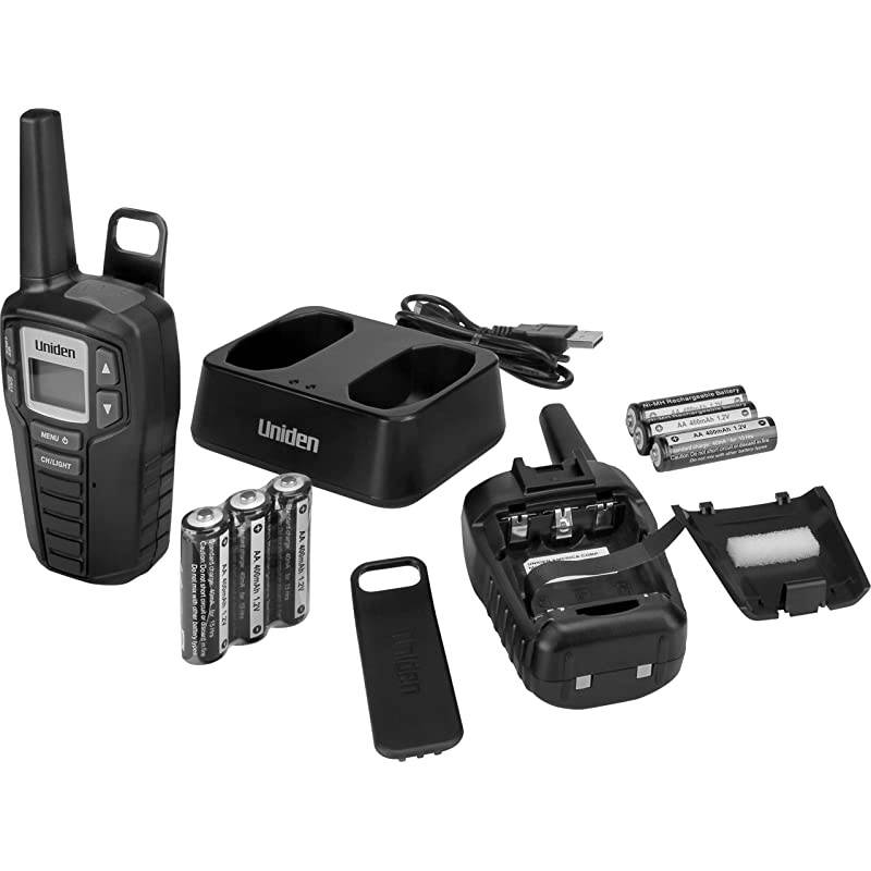 SX2372CK Up to 23Mile Range FRS TwoWay Radio Walkie Talkies with Rechargeable Batteries amp Dual Charging Cradle 22 Channels 121 Privacy Codes NOAA Weather Channels + Alerts Black