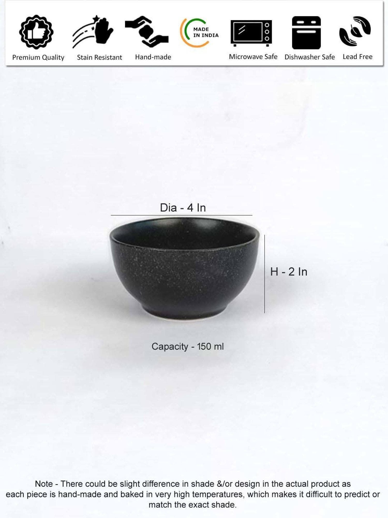 @home Nilkamal Black Polypropylene Snack Bowl With Lid (0.46 L)