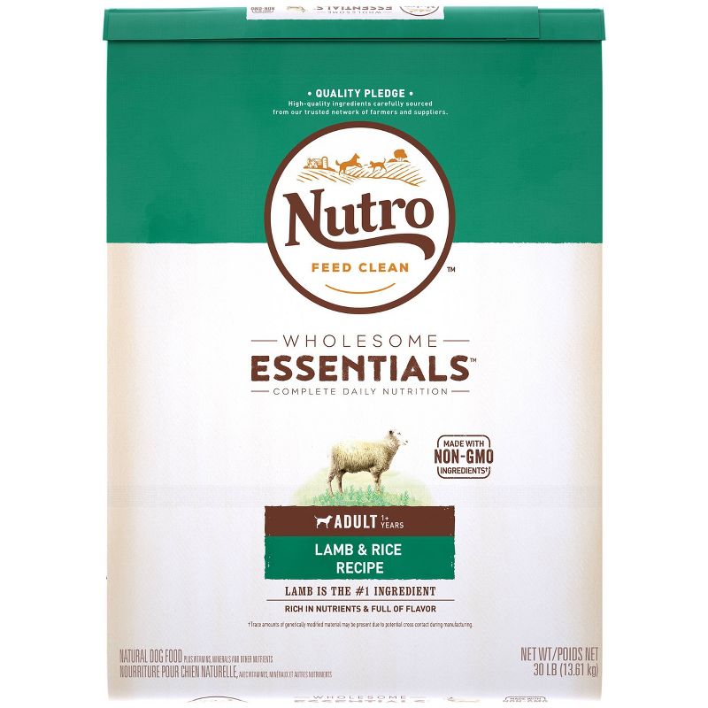 Nutro Wholesome Essentials Pasture-Fed Lamb & Rice Recipe Adult Dry Dog Food - 30lbs
