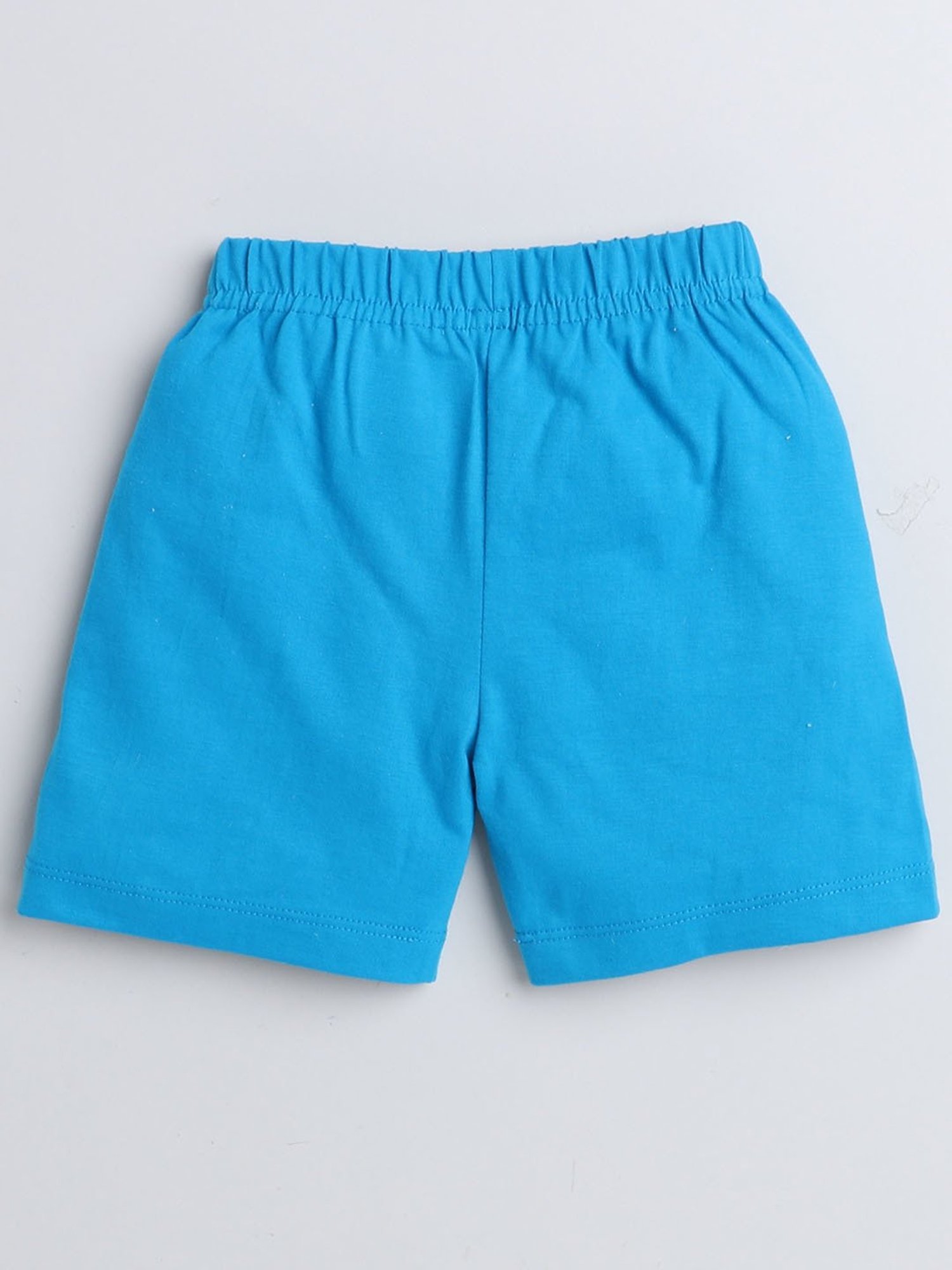 Bumzee Kids Red & Blue Solid T-Shirt with Shorts