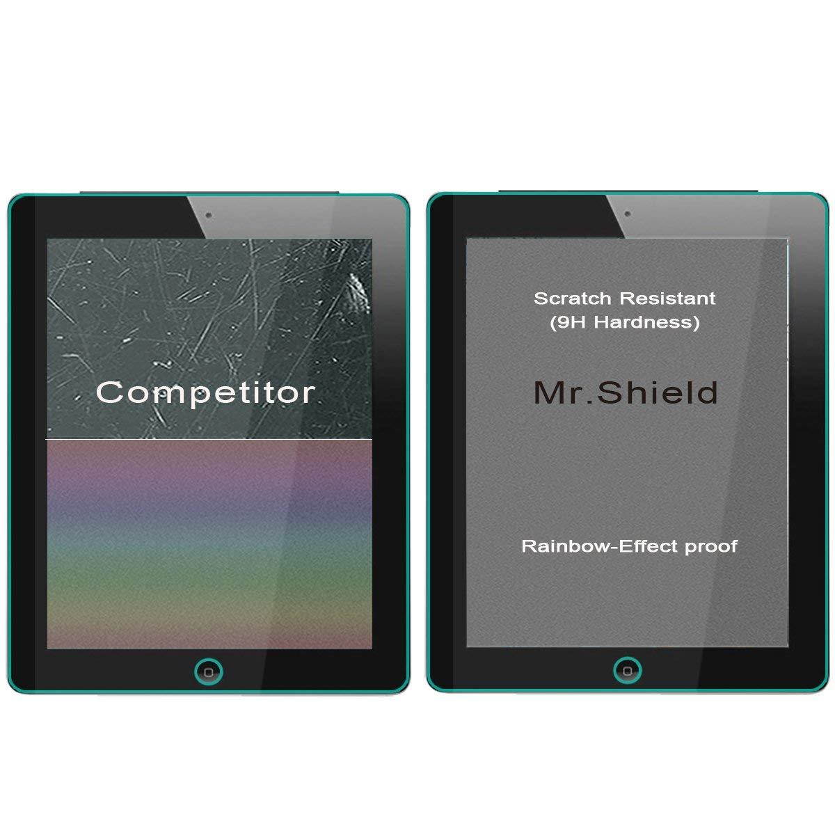 [2-PACK]-Mr Shield For Apple iPad 4, 3 & 2 Generation [Tempered Glass] Screen Protector [0.3mm Ultra Thin 9H Hardness 2.5D Round Edge] with Lifetime Replacement Warranty