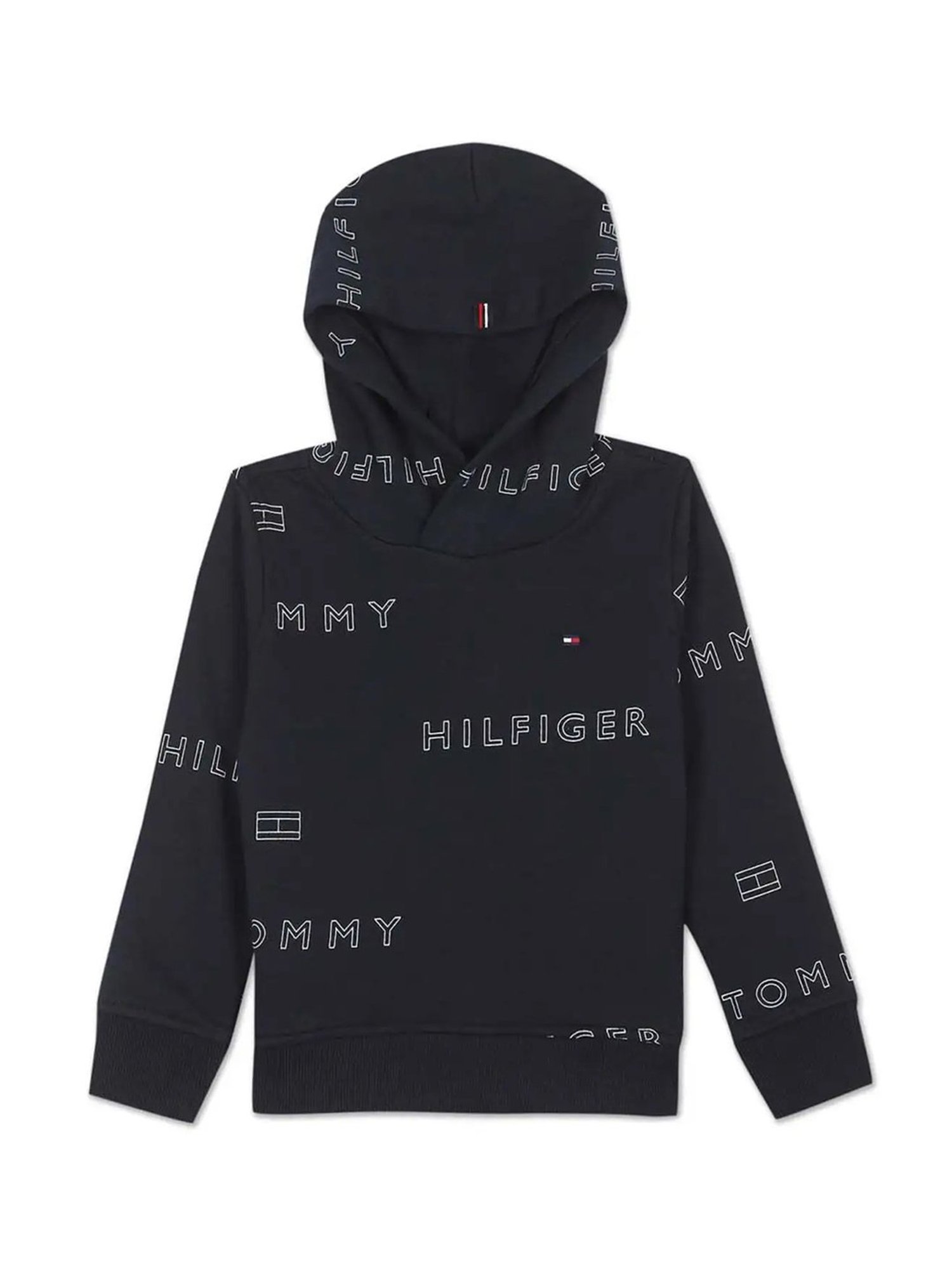 Tommy Hilfiger Kids Navy Logo Print Hoodie