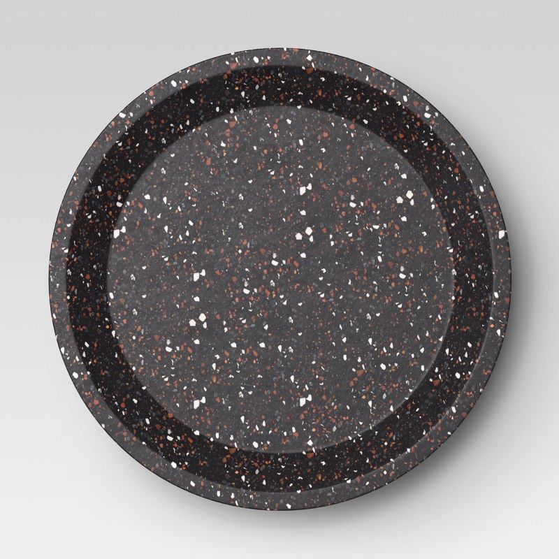 No. 1 Concrete Terrazzo Round Tray Black - Project 62™