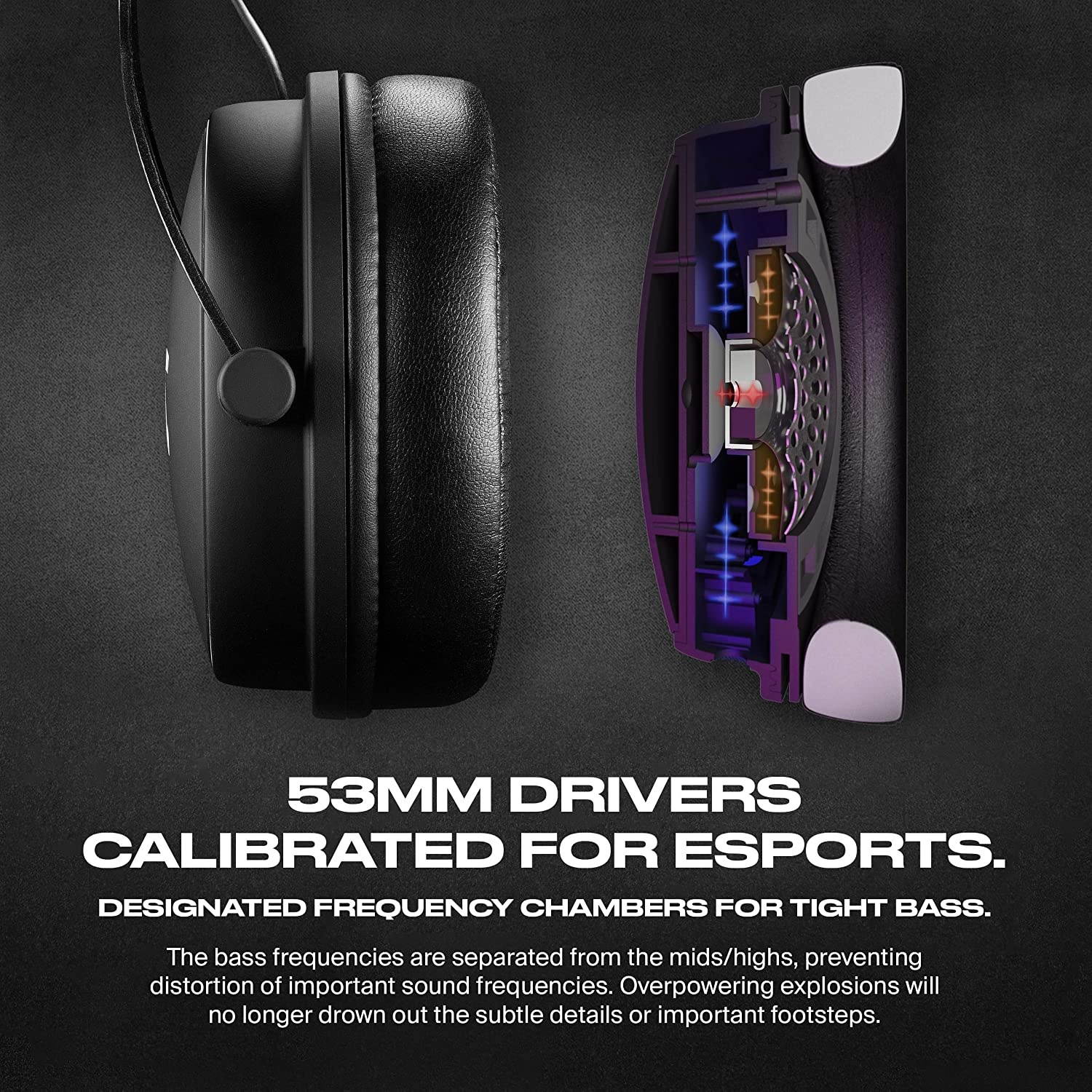 Fnatic React Gaming Headset for PS4/PC with 53mm Drivers, Stereo Sound