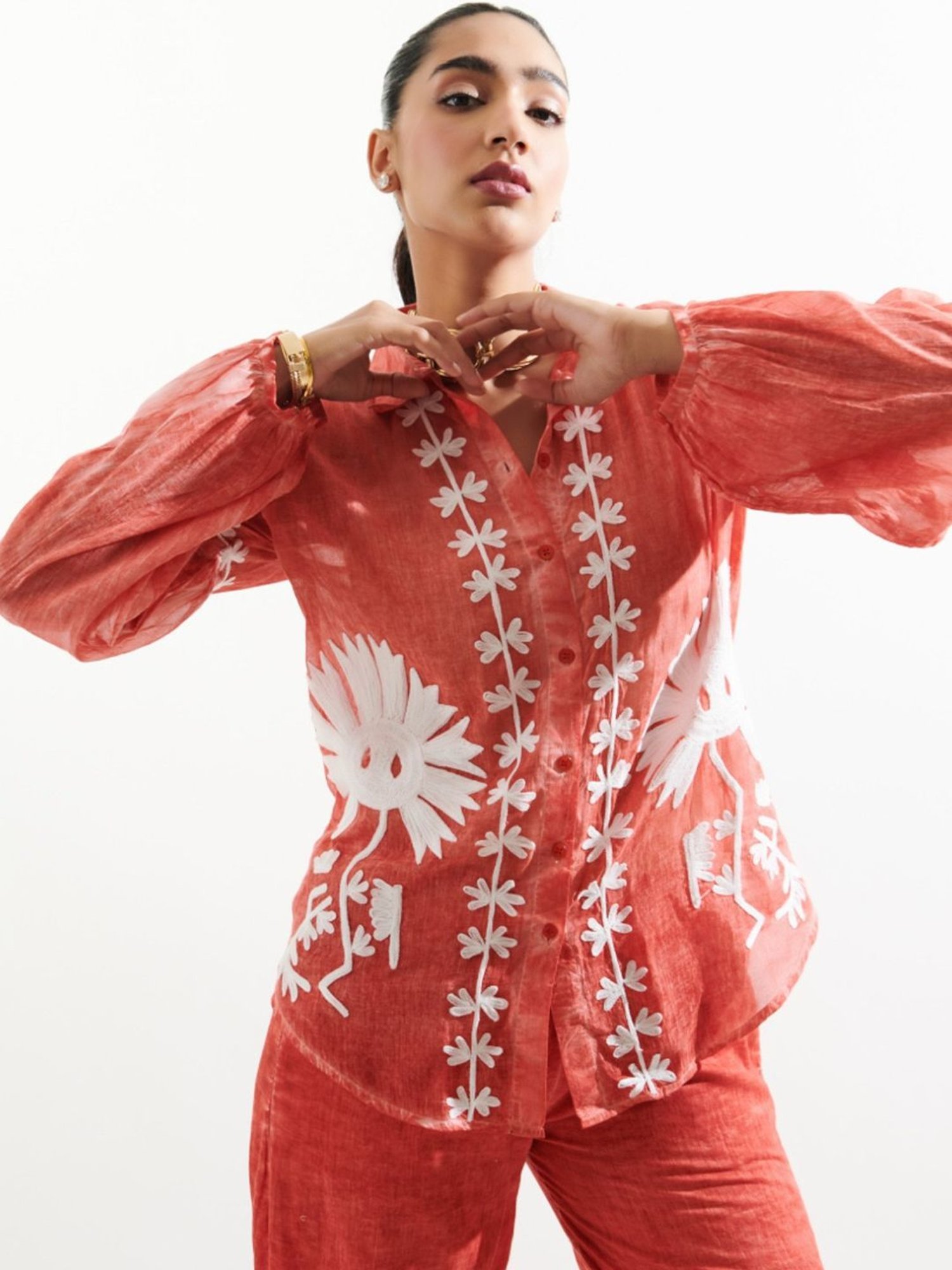 Cin Cin Coral Najaat Urmi Shirt With Pant