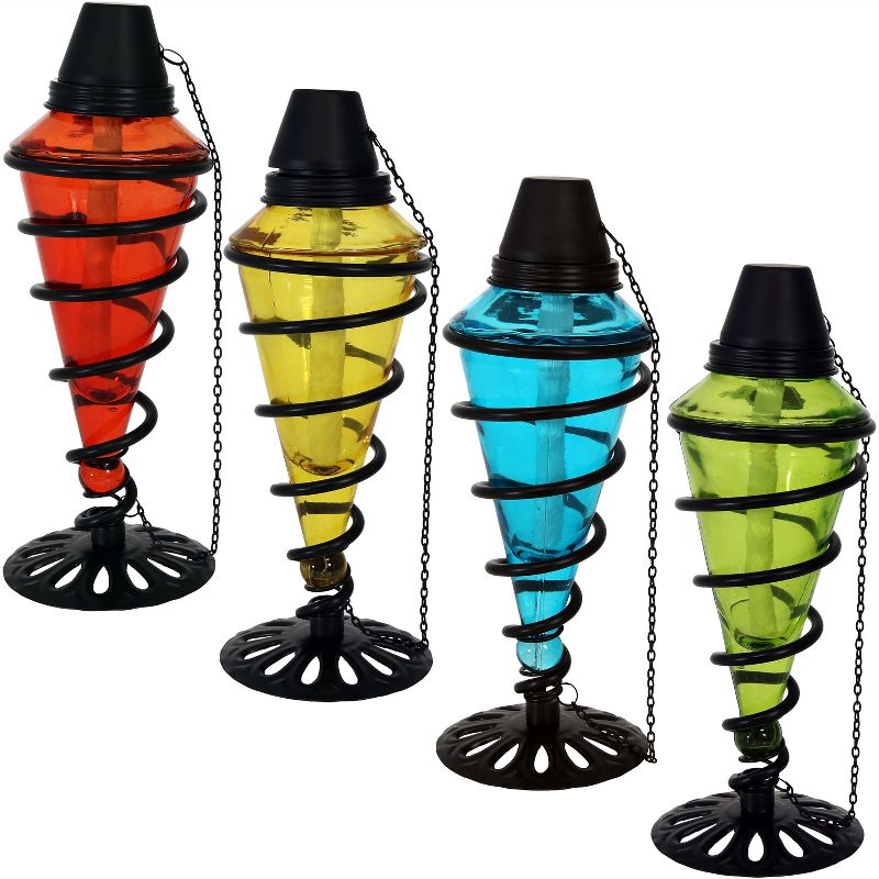 5.5" Petite Lantern Metal Table Torch Black - TIKI