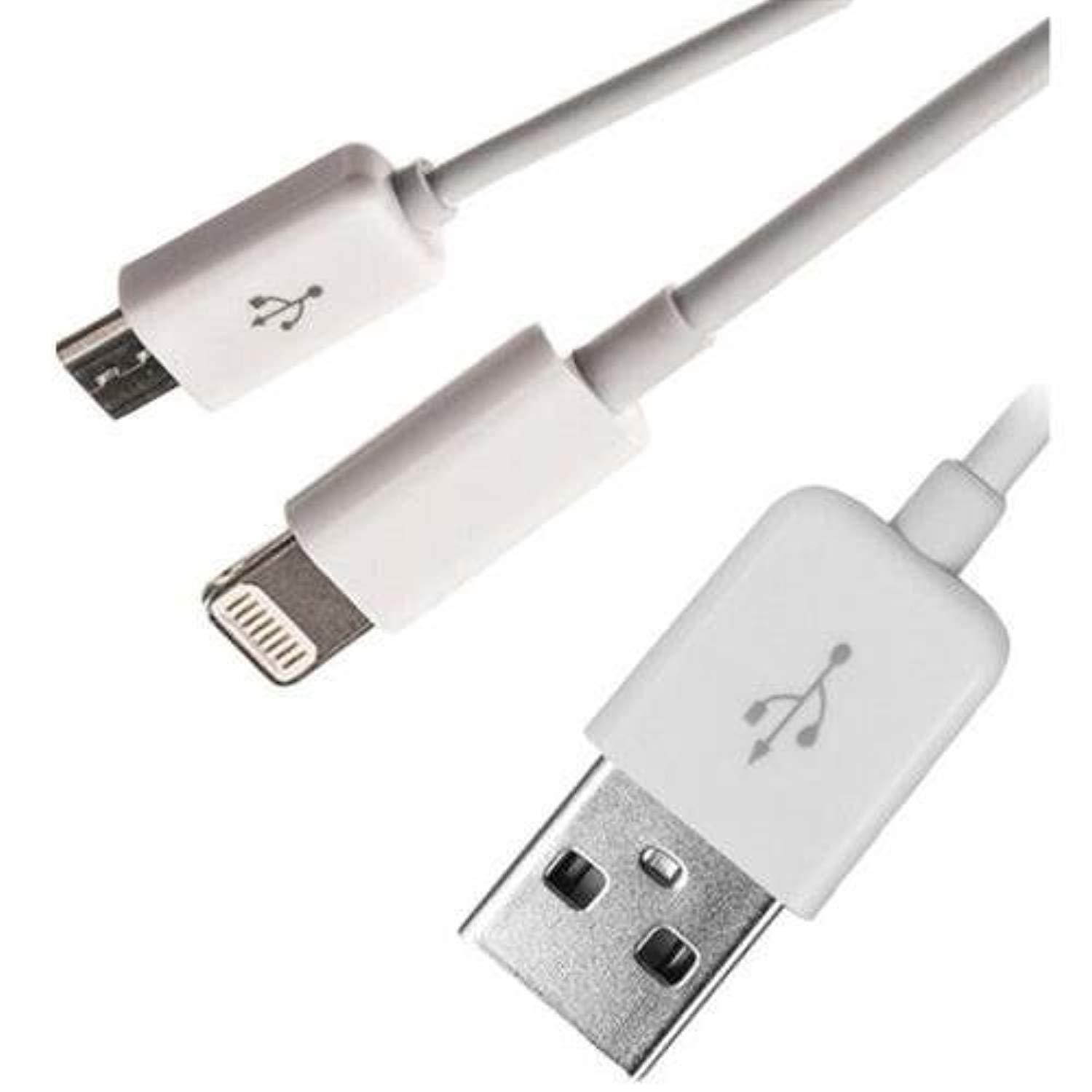 4xem 4xusbmusb8pin usb to lightning and micro usb cable for iphone/ipod/ipad/galaxy - lightning/usb for iphone, ipad, ipod, cel