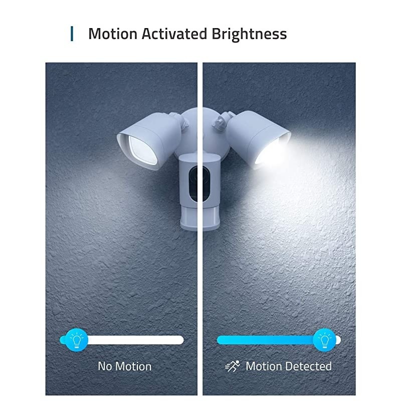 Floodlight Cam, 1080p, 2-Way Audio, No Monthly Fees, 2500-Lumen Brightness, Weatherproof, HomeBase Not Compatible, (Existing Outdoor Wiring and Weatherproof Junction Box Required)