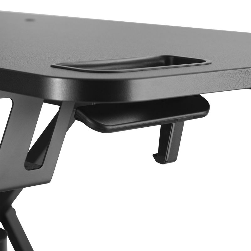 FlexPro Hero Standing Desk Converter - 37" Sit to Stand Desk with Keyboard Tray - Stand Steady