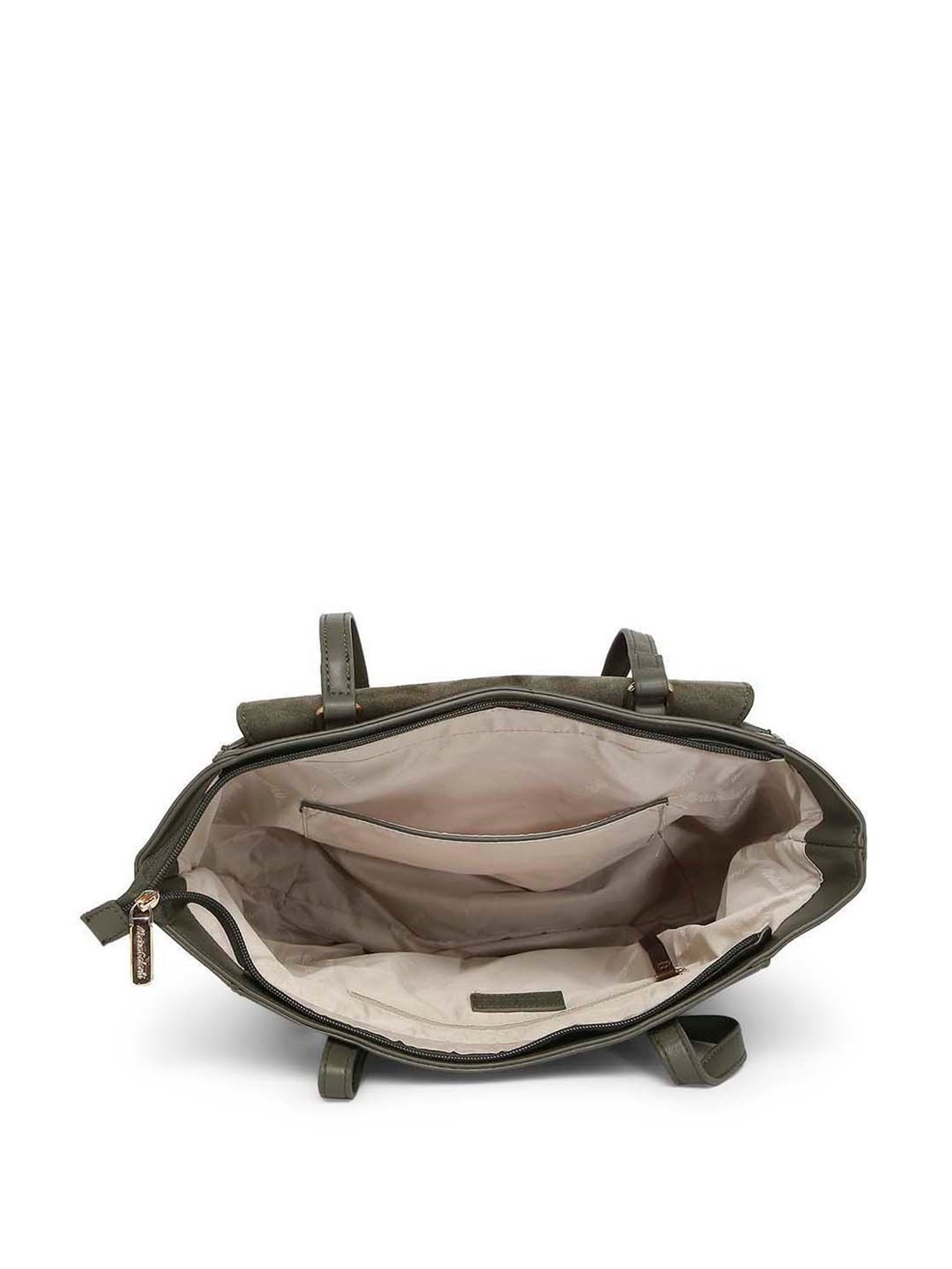 Marina Galanti Olive Solid Medium Tote Handbag