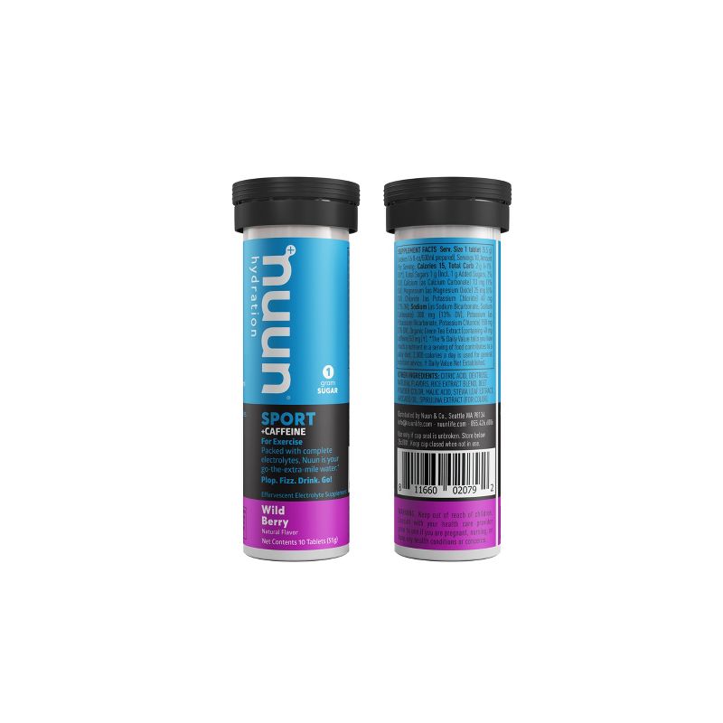 nuun Hydration Sport + Caffeine Vegan Tablets - Cherry Limeade, Wild Berry, & Mango Orange - 10ct/3pk