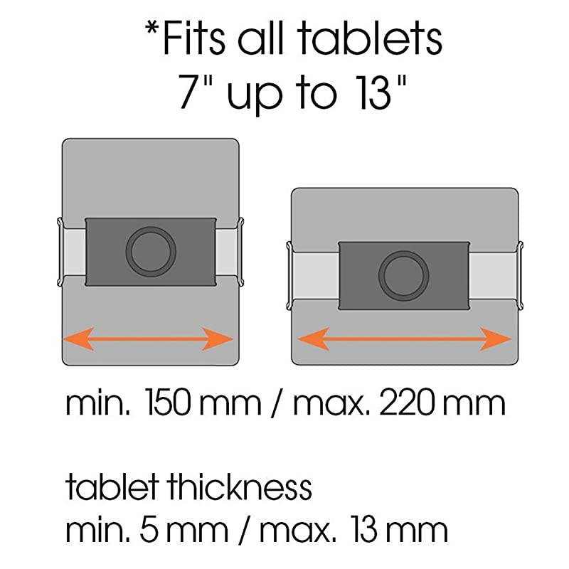 iPad and Tablet Car Headrest Mount, Universal and Adjustable - TMS 1020 Rotating Mount