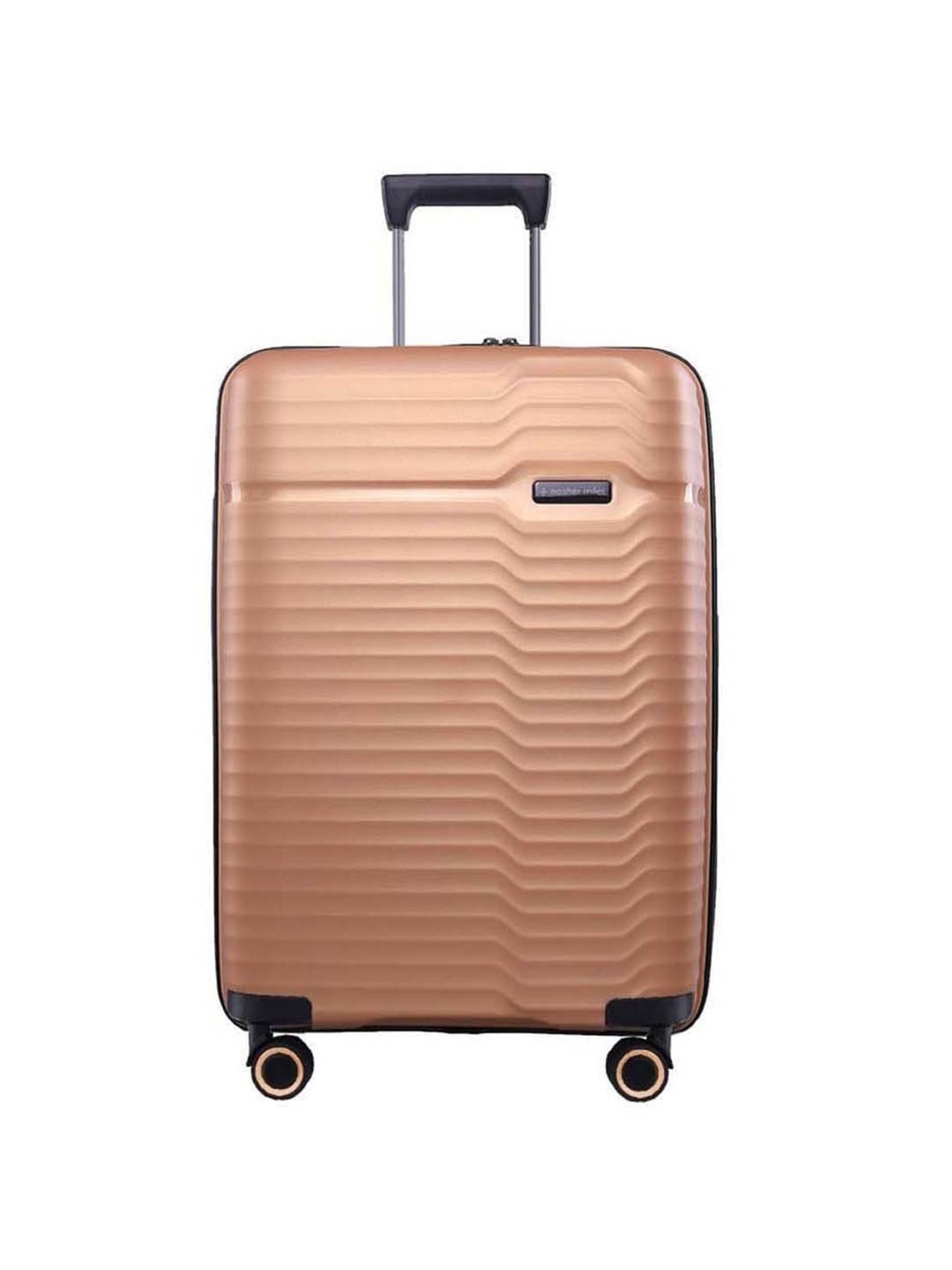Nasher Miles Sahara Hard-Sided Polypropylene Check-in Luggage Golden 28 inch |75cm Trolley Bag