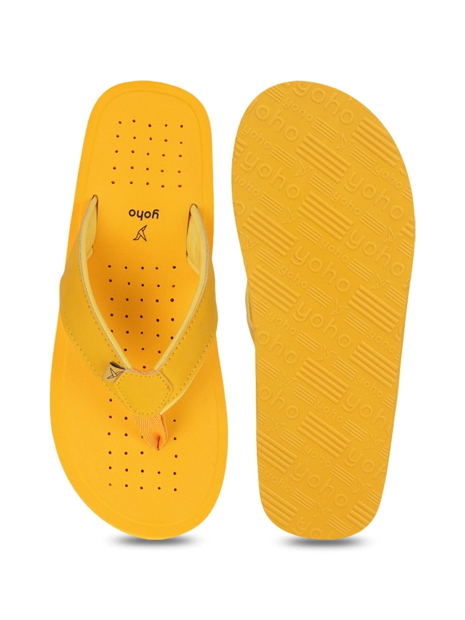 Yoho Women's Arch Support Yellow Flip Flops