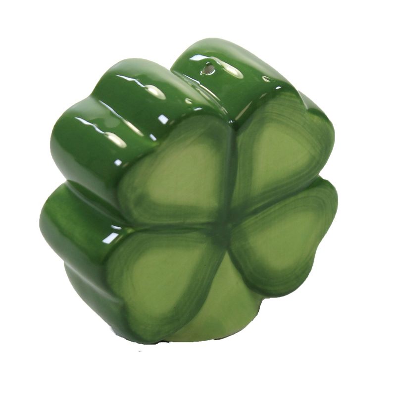 Tabletop 2.75" Four Leaf Clover Salt & Pepper Set Of 2 Clo Transpac  -  Salt And Pepper Shaker Sets