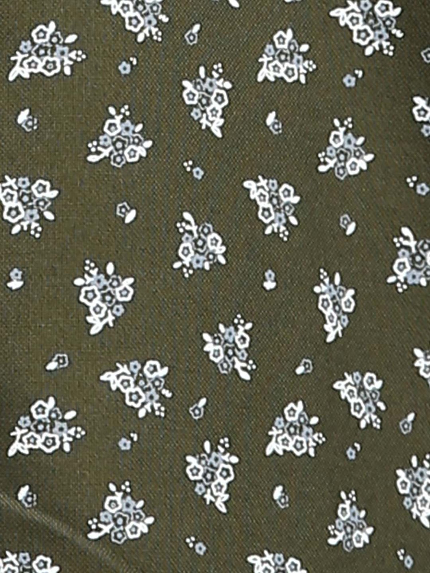 Parx Green Cotton Slim Fit Printed Shirt